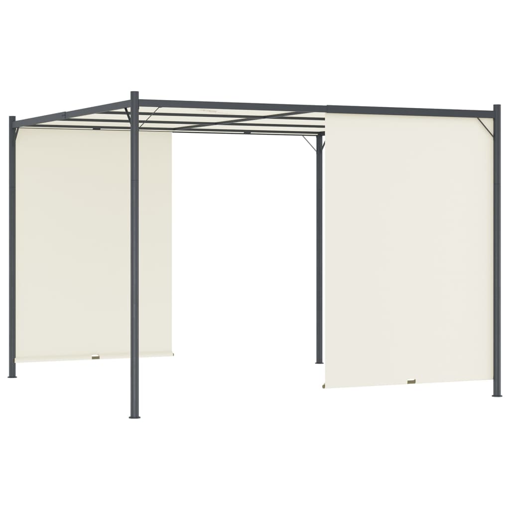 Adjustable Roof Pergola Cream White 3x3 M Steel