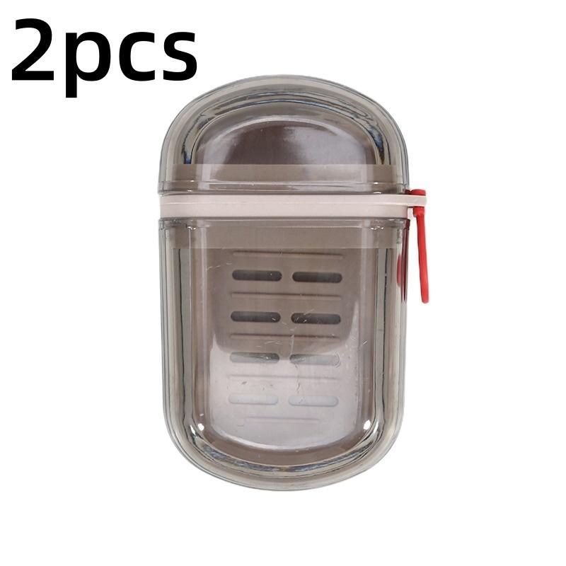 Travel Portable Soap Box with Lid Sealed and Drainable Small Soap Case Bathroom Drain Tray for Camping Traveling Soap Container
