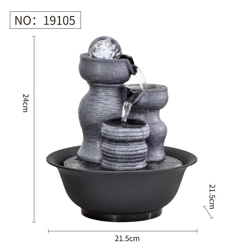 HandMade Home Decorative Desktop Fountains Indoor Water Fountain Creative Craft Home Decor&Figurines FengShui Waterfall Fountain