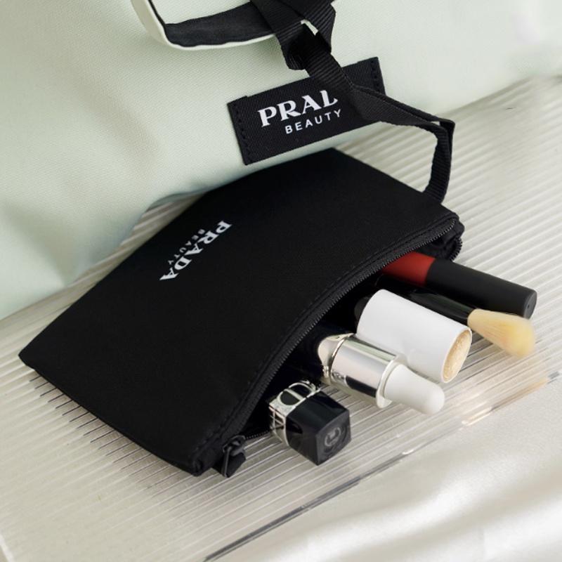 Prada Fazole Zelená/Růžová Velkokapacitní Přenosná Kosmetická Taška Úložná Fazole zelená velkokapacitní přenosná kosmetická taška