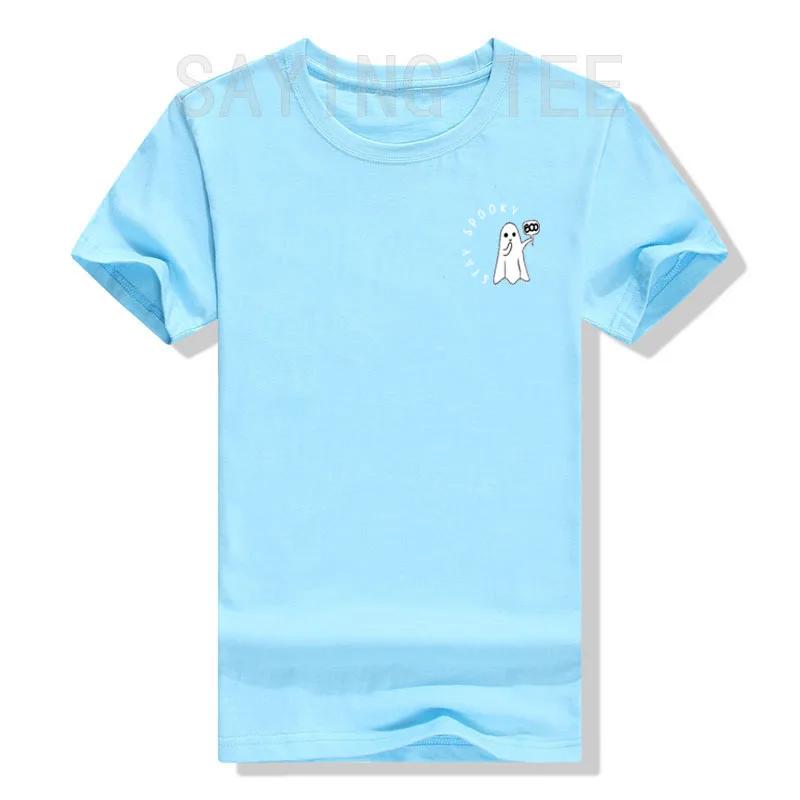 Retro Cute Little Ghost Boo Halloween Costume WoT-Shirt Gothic Style Graphic Tee Tops Lovely Gifts Short Sleeve Blouses