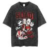 T-shirt Vintage Lavé Système de A Down Toxicity Pochette d'Album Musical