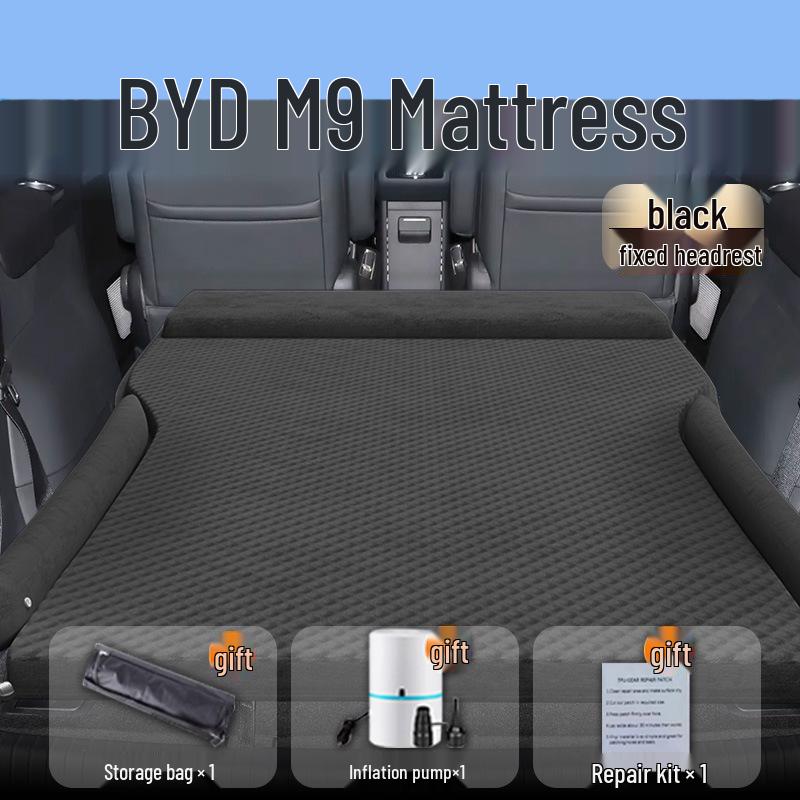 BYD M9 Car Trunk Inflatable Bed: Rear Seat Sleeping Pad and Air Cushion.