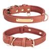 Pet Collars  Microfiber Leather Lettering Dog Collars Adjustable Dog Brand Anti Loss Collars