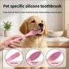Efficient Pet Toothbrush For Dog And Cats with Double Head Design Removes Tartar Promote Freshed Breath Comfortable Grip