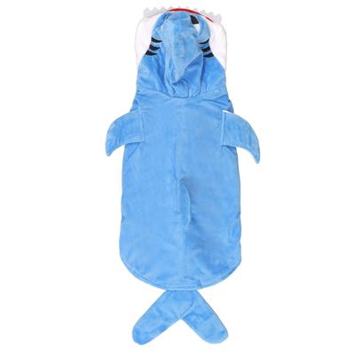 Großes Haustier Fisch Kostüm Weich Warm Locker 3D Haustier Halloween Weihnachten Cosplay Kleid für Große Hunde Blau