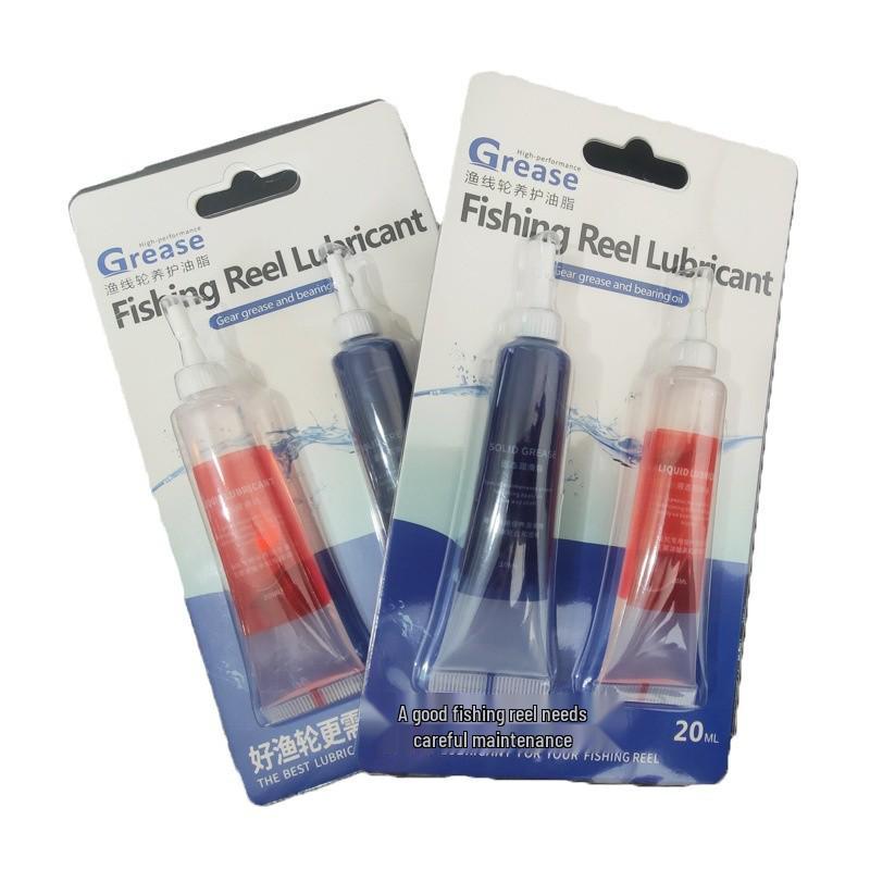 Fishing Reel Maintenance Kit: Gear Bearing Grease, Spinning & Water Drop Wheel Oil, Drum Grease.
