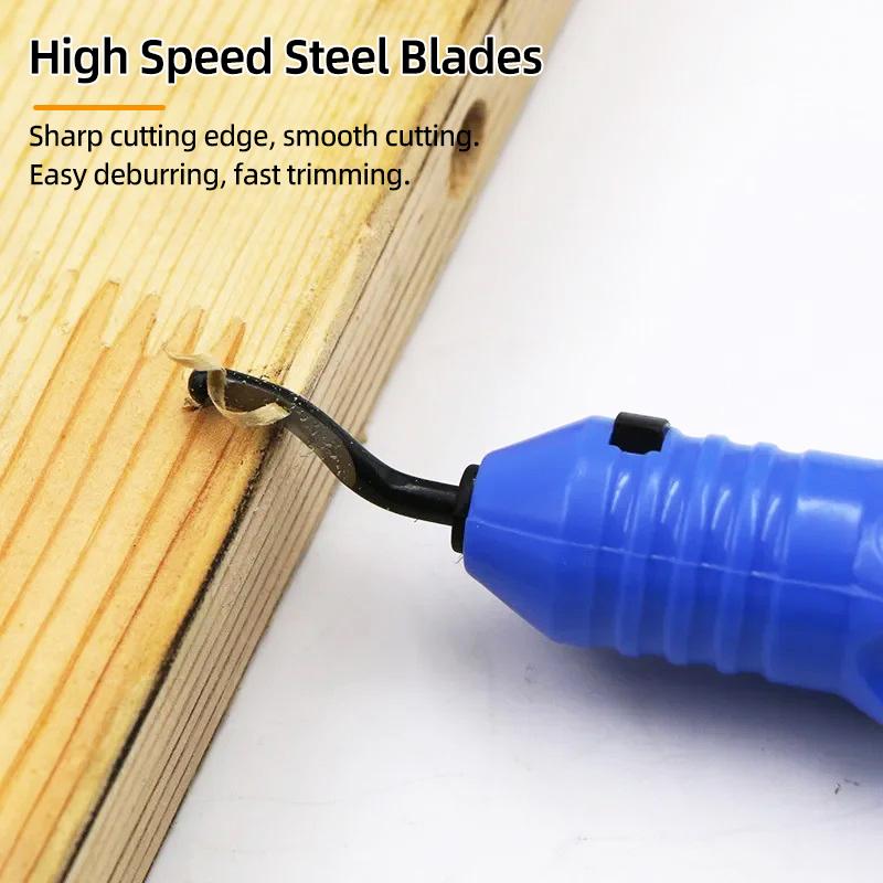 Burr Cutter Trimming Knife Scraper Rotary Deburr Blades Burr Remover Edge Trimmer Deburring Hand Tool For Wood Plastic Aluminum