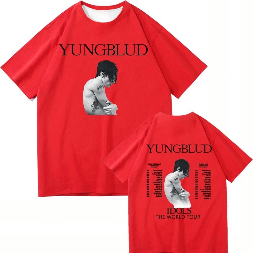 Yungblud Idols World Tour 2025 T Shirt New Fashion Men/Women Hip Hop Aesthetic Wings PUNK T-shirt Cool Tees Shirts