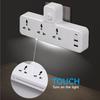 6-in-1 Cube Electrical Extender Outlet Power Adaptor Household Multi Plug Extension SocketPD3.0 20W USB Wall Charger