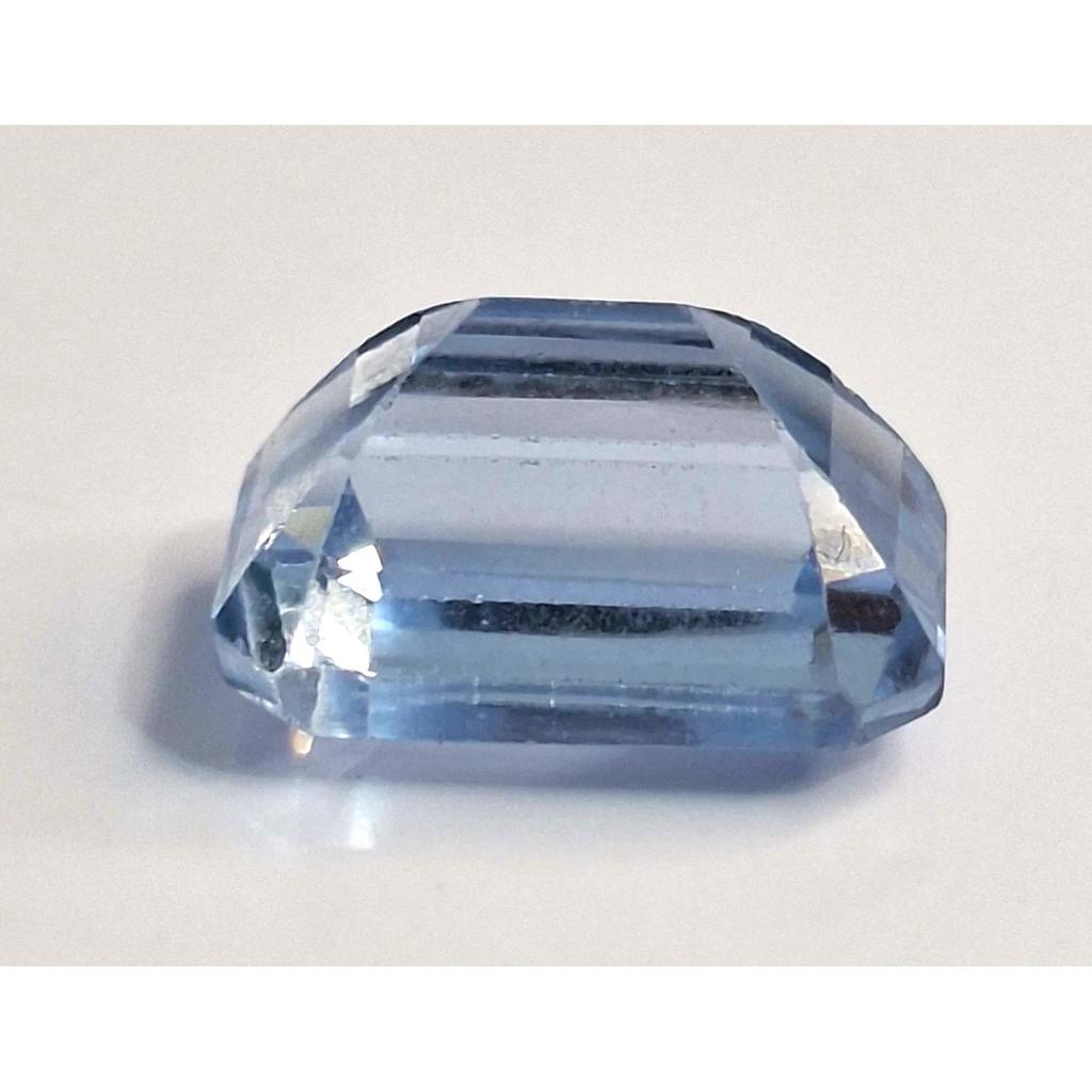 Aquamarine Sky Blue Natural 8-10 Ct Emerald Cut Fabulous Certified Gemstone