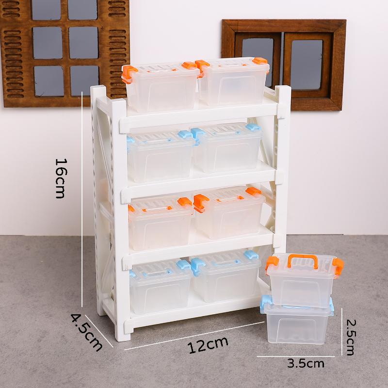 1:12 Dollhouse Miniature Storage Multi-layer Shelves Warehouse Scene Furniture Home Model Decor Toy Accessories