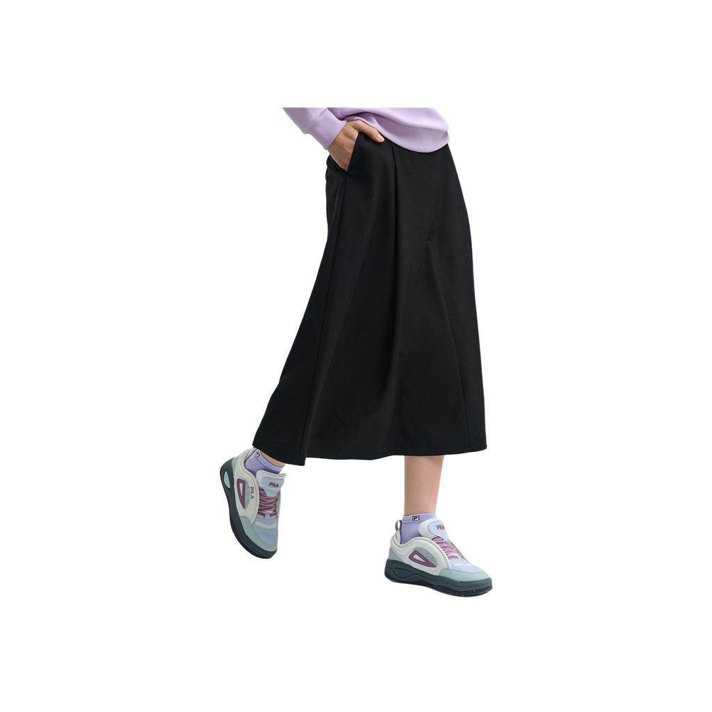 New FILA Casual Long Skirts Women's Jet Black F11W448302F-BK
