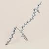 Bracciale Lusso Semplice Elegante alla Moda Strass Regolabile Foglia Zirconia Cubica Bracciale Mano Palmo Gioiello Intarsio Metallico