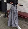 Korean Chic Retro High-Waisted Plaid Midi Skirt - Summer 2025 Versatile Slimming Design for Women
