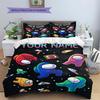 Among Us Custom Name Pattern Bedding,Quilt Set Quilt Cover Pillowcase Home Birthday Gift(1 * Duvet Cover + 2 * Pillowcase, Without Core)