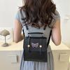 Chic Retro Black And White Pu Shoulder Backpack Ideal For Everyday Casual Use