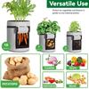 1-8PCS 5/10Gallon Felt Potato Planting Bag Large Diameter Vegetable Plant Seedling Bag Non-Woven Felt Potato Growing Bucket