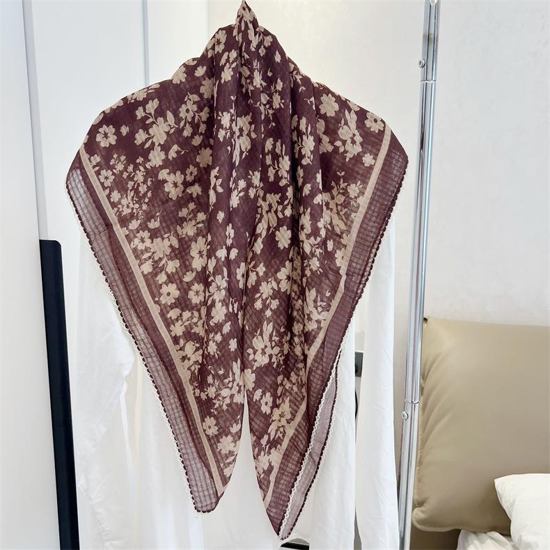 

90cm Cotton Square Scarf Women Accessories Handkerchief Neckerchief Hairscarf Shawls Hair Hijabs Foulard Scarves bufanda sjaals 90x90cm