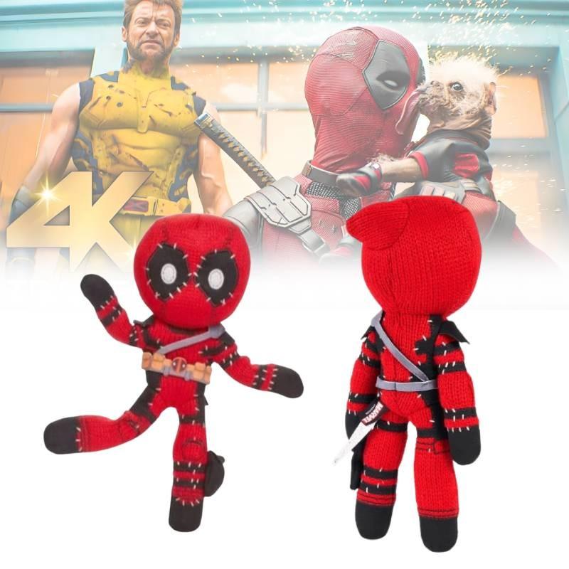 Adorable Deadpool Wolverine Plush Toys Featuring Vibrant Red Colors And Soft Pp Cotton Filling Perfect For Collectors And Kids
