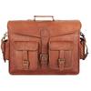Men's Genuine Laptop Bag Briefcase Vintage Leather Functional Messenger Shoulder