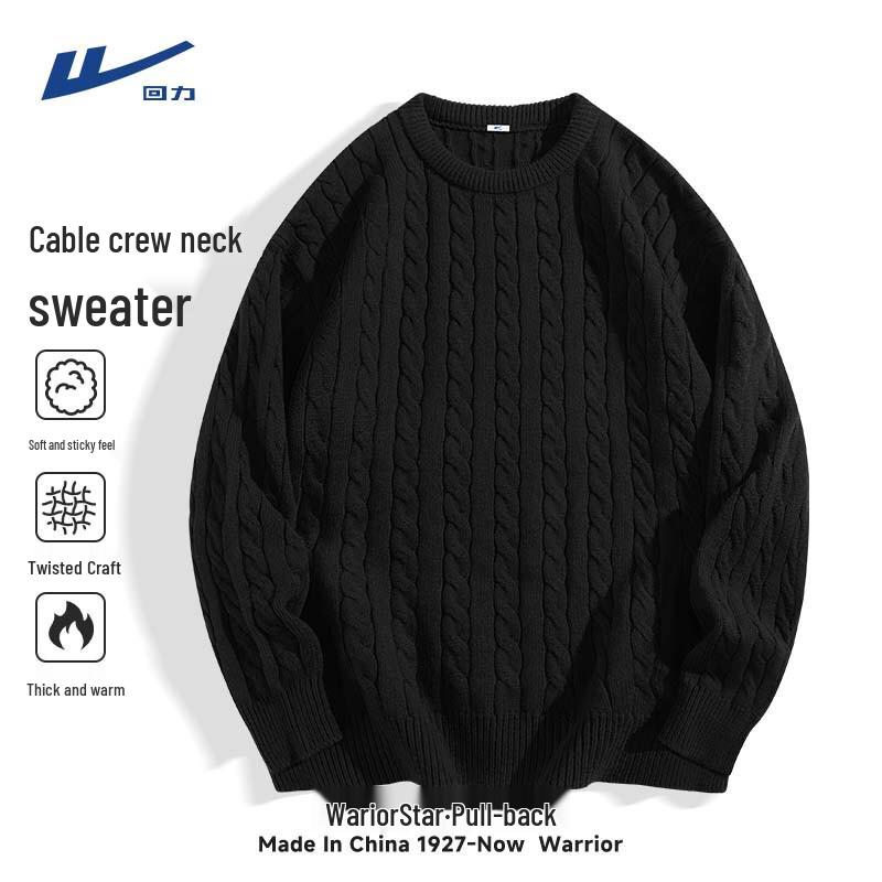 Warrior Men s Cable Knit Crew Neck Sweater XL