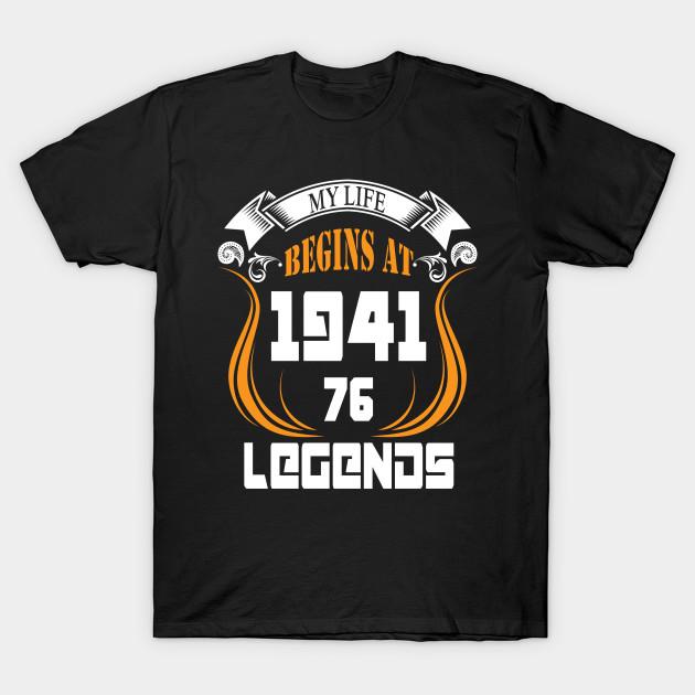 

New Fashion Men T Shirt My Life Begin At 1941 Born In 76 Legends Print Short Sleeve Tops Tees Casual 4XL чёрный