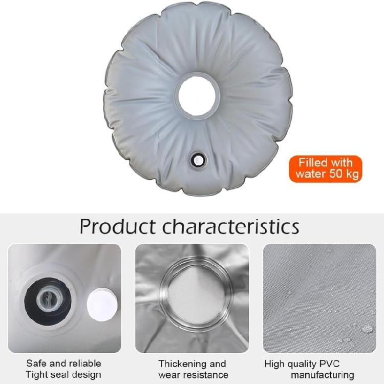 Parasol Foldable Water Weight Base For Beach FlagPole Stabilizers Round Fillable Weight Bag Outdoor Event Equipment