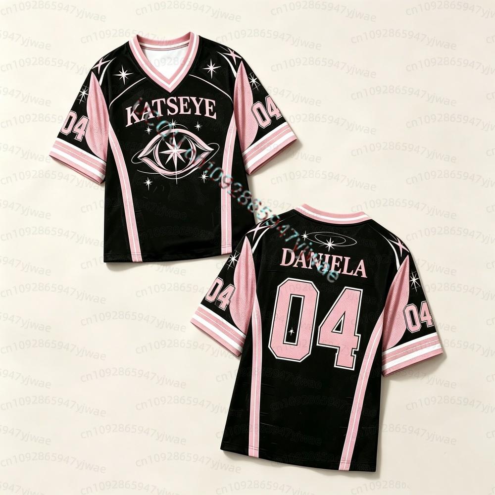 KATSEYE Konzert Unisex Trikot Locker Modisch Yoonchae Lara&Sophia Daniela Fans T-Shirt Sommer