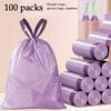 Portable Garbage Drawstring Bags for Home Use, Party Purple Trash Bag
