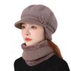 Hat Female Ear Protector Mom Old Lady Grandma Warm Wool Hat Fleece Knitted Hat