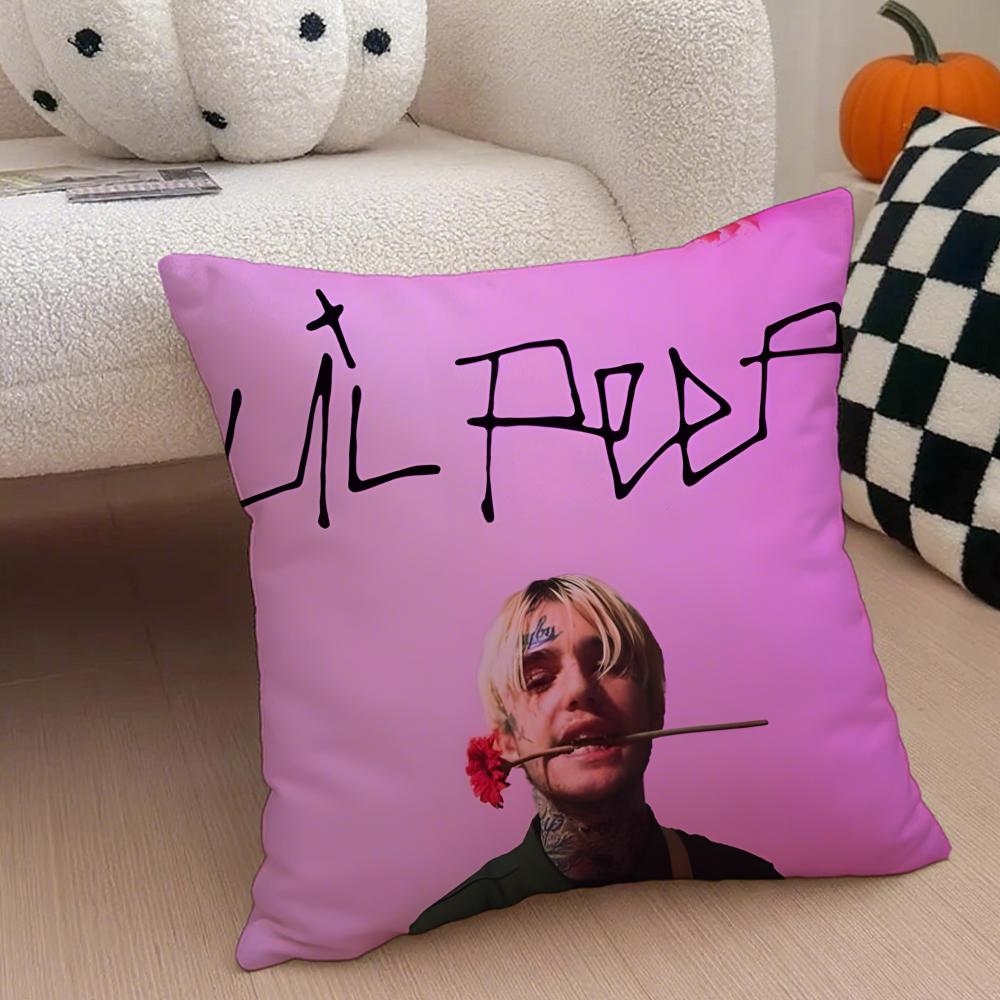 Emotional Rap Singer LLil PPeep Cushion Cover Throw Pillow Cover Hidden Button Durable Polyester Chair Cushion