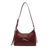 Solid color soft surface underarm bag women's  new fashion trendy personality simple shoulder bag versatile messenger bag