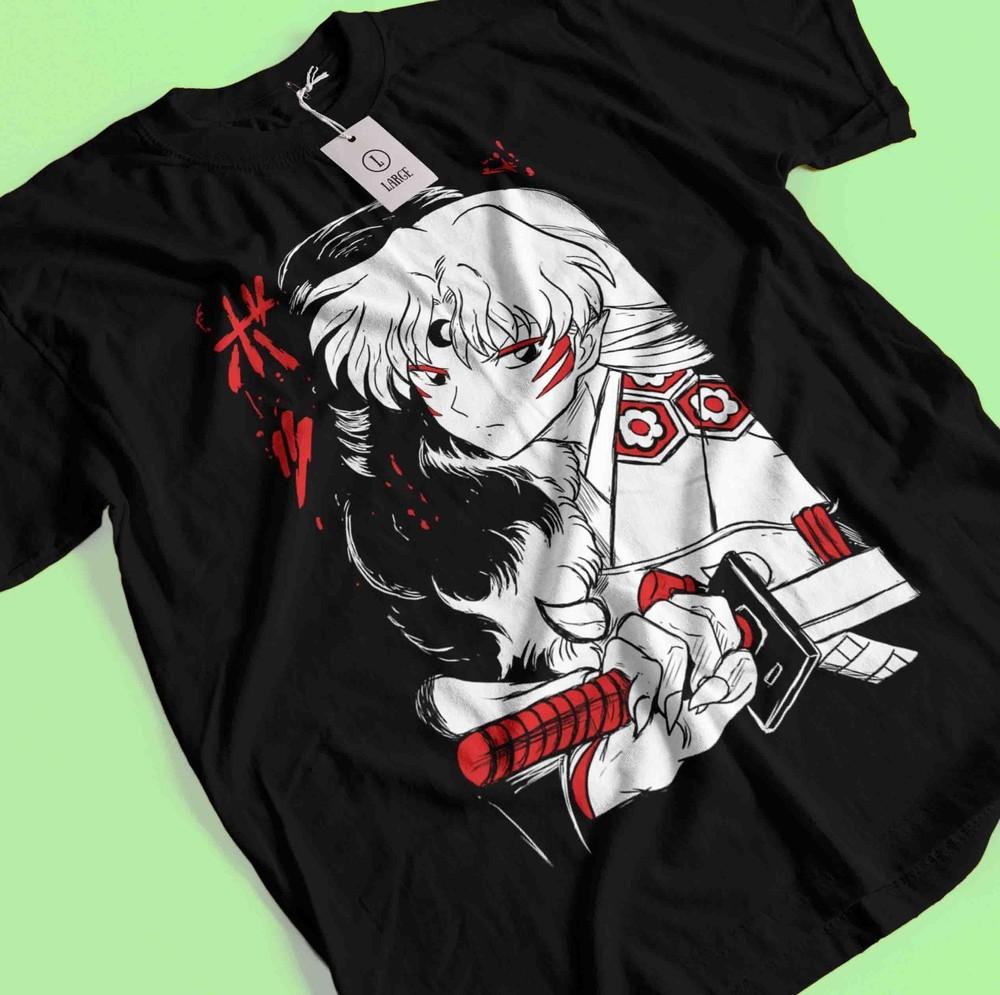 Inuyasha Shirt Sesshomaru Tshirt Kagome Higurashi T-Shirt Miroku Tee Naraku Koga