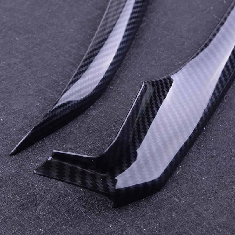 2PCS Car Carbon Fiber Texture ABS Front Bumper Lip Corner Cover Trim Sticker Fit for Toyota Camry 2018 Accessories