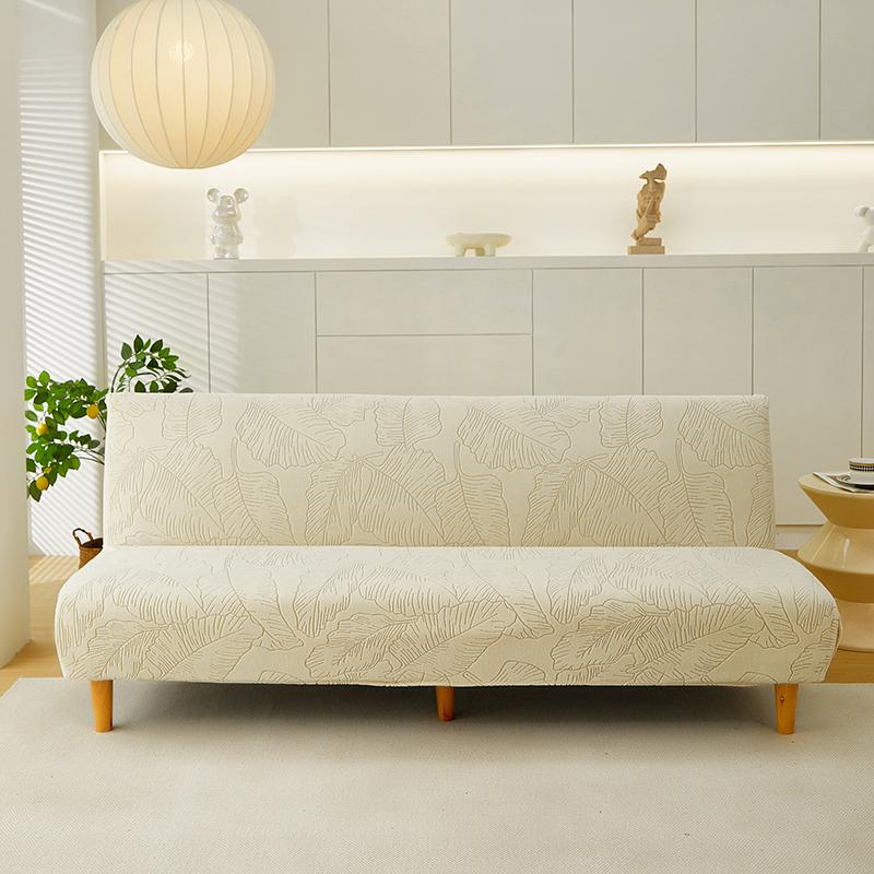 Armless Jacquard Sofa Bed Cover Elastic Soft Folding Sofa Covers Without Armrests  Couch Sofa Protection Suitable For 2-3 Seater