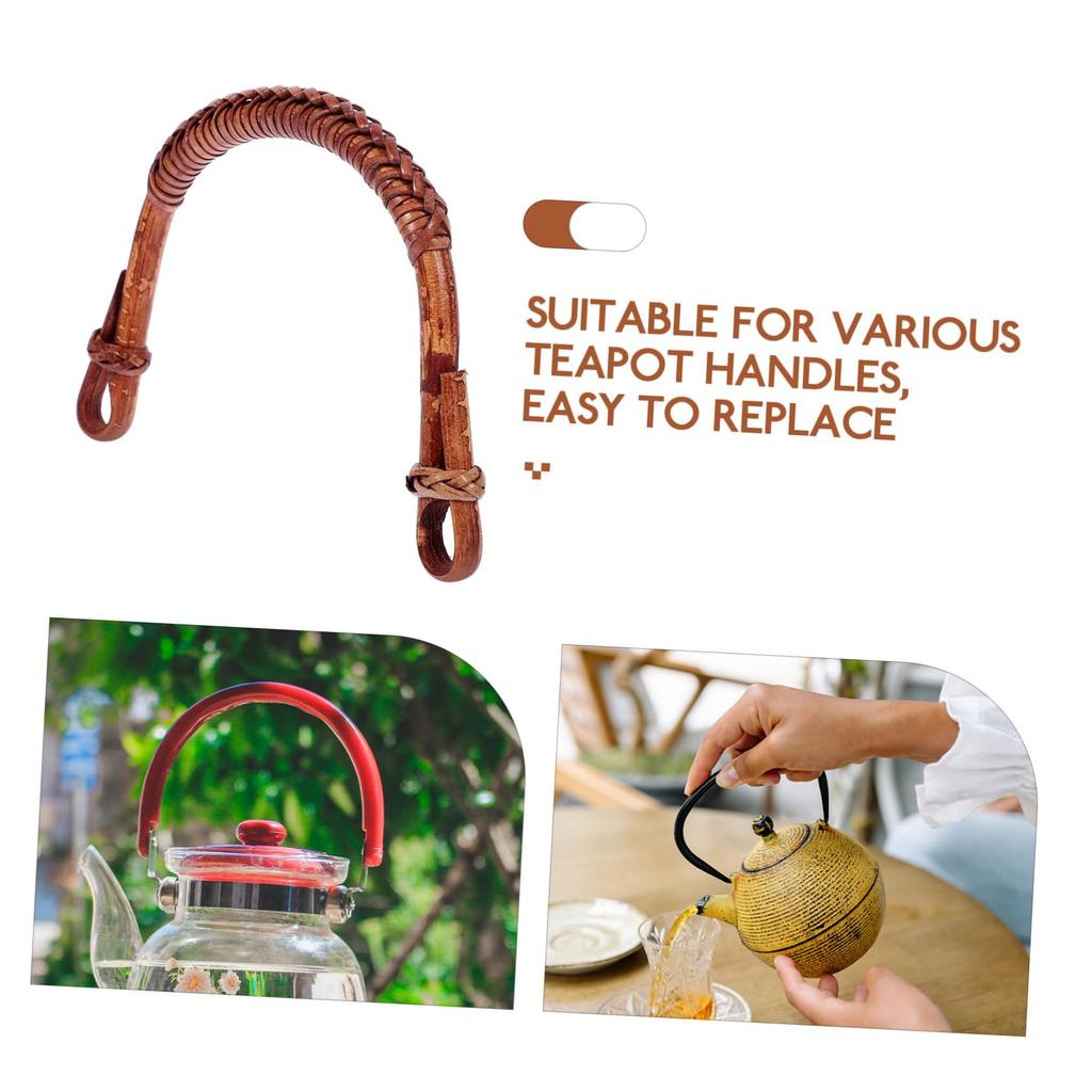 Cabilock Replacement Rattan Kettle Handle, Shaped, for Teapots and Kettles