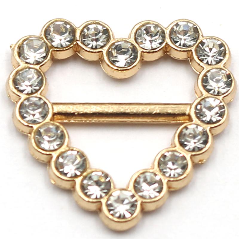 LKERAN 10 Pieces/Bag Gold Alloy Variety Rhinestone Buckle Wedding Invitation Card Decoration DIY Hair Accessories Free Of Shipp
