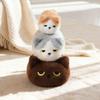 Highly Adorable Resting Kitten Snuggly Dolls Cozy Fuzzy Chubby Pet Cat Figure Desktop Friend Living Room Adornment Natal Day Favor