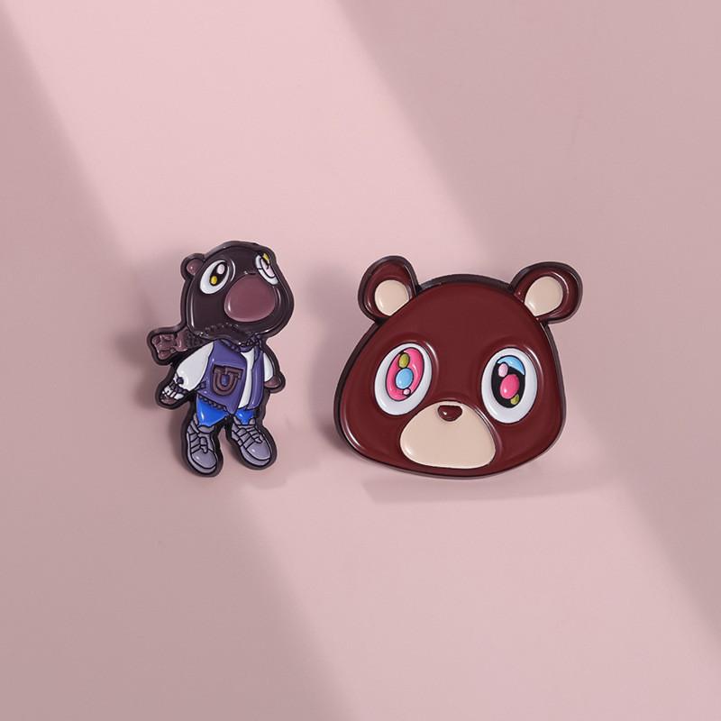 Cartoon Animal Trendy Alloy Brooch Charming Brown Bear Pin Unique Fashion Accessory For Men And Women