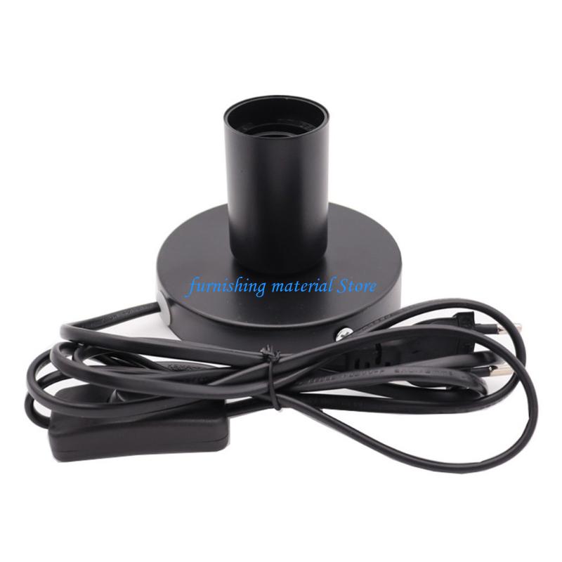 Y5GD E27 Lamp Holder Light Socket Replacement Metal Desktop Lamp Base Holder
