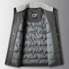 Autumn and Winter White Duck Down Thickened Pure Wool Take-off Collar Youth Casual Warm Tooling Jacket Jacket