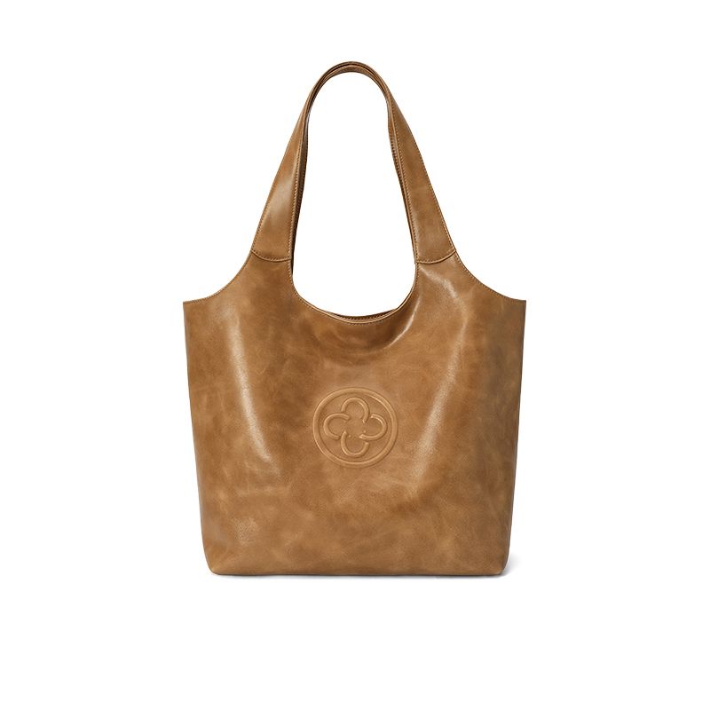 

Original Design Advanced Vest Tote Bag Women 2025 New Retro Large Capacity Vegetable Tanned Cowhide Shoulder Underarm Bag Amber
