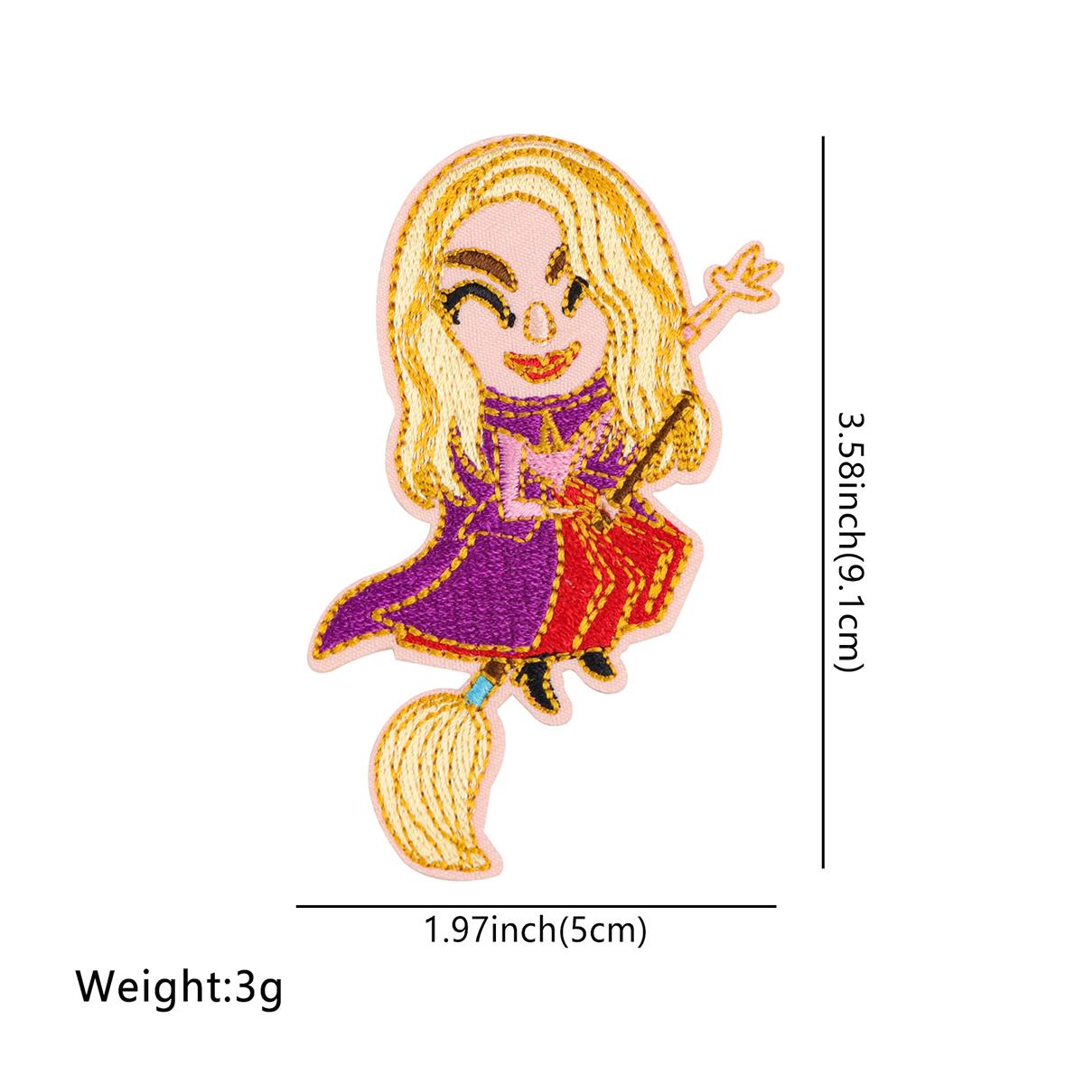 

Забавные нашивки с ведьмами на одежде, милые вышитые нашивки с черными кошками, значки на Хэллоуин, пришивные нашивки, аксессуары для одежды своими руками