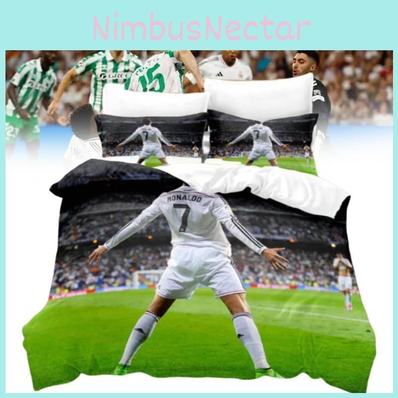 Printing Digital Football Bed Set Single Double King Duvet Pillowcase Cover