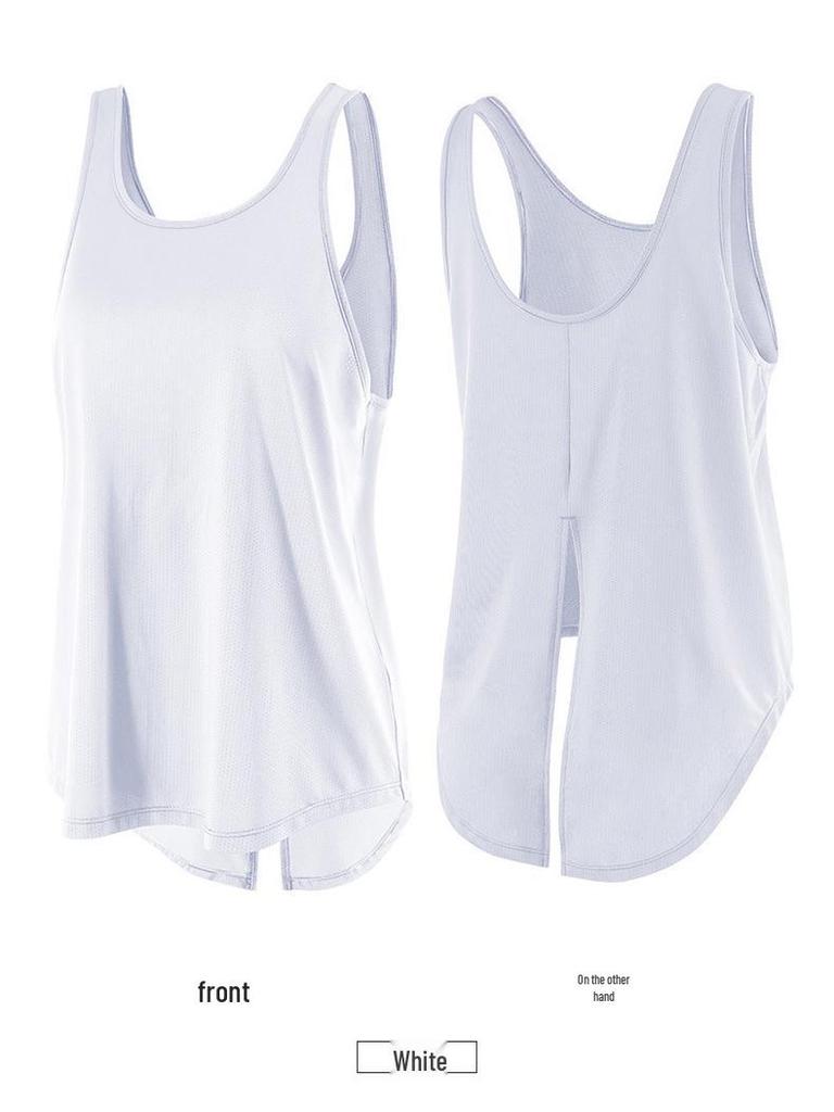 Damska luźna kamizelka sportowa szybkoschnąca do biegania, jogi i fitnessu