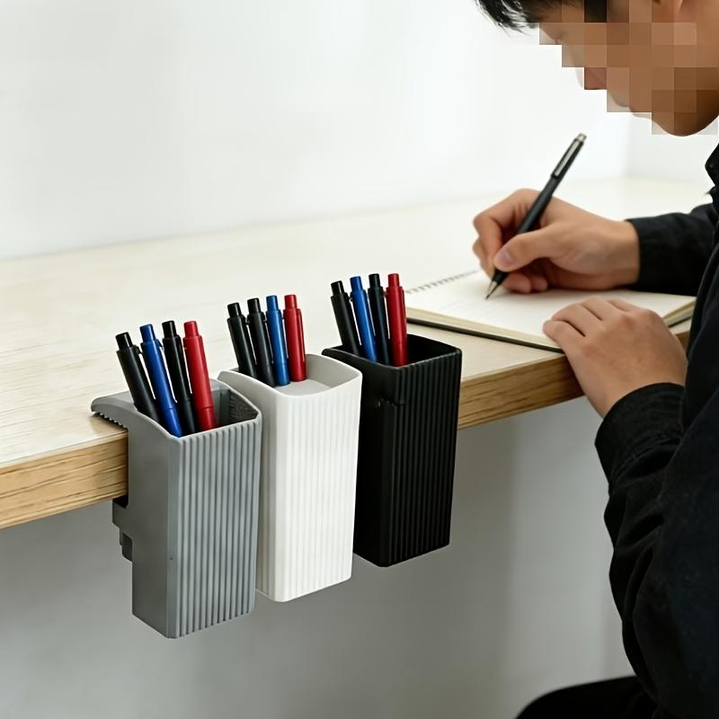 A Clip-On Pen Holder for Desk, Save Space with a Spiral Switch Feature, Ideal for Thicker Office Desks, Home & Office Use