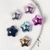 Metallic Star Charms 16mm Electroplated Flatback Stars Five-Pointed Star Charms for DIY Mobile Phone Cases Jewelry Making Hairpins Craft Supplies