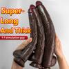 Black Giant Super Soft Super dlouhý anální kolík Dildo pro ženy Ruční masturbátor pro ženy Sexuální hračky pro dospělé