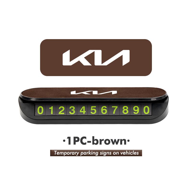 For KIA Car Temporary Parking Signs Digital Moving Phone Number Plate Cerato Soul Venga Forte Spectra Sedona Niro Cadenza RT1